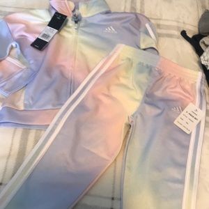 Brand new baby girl adidas rainbow set size 18 mon